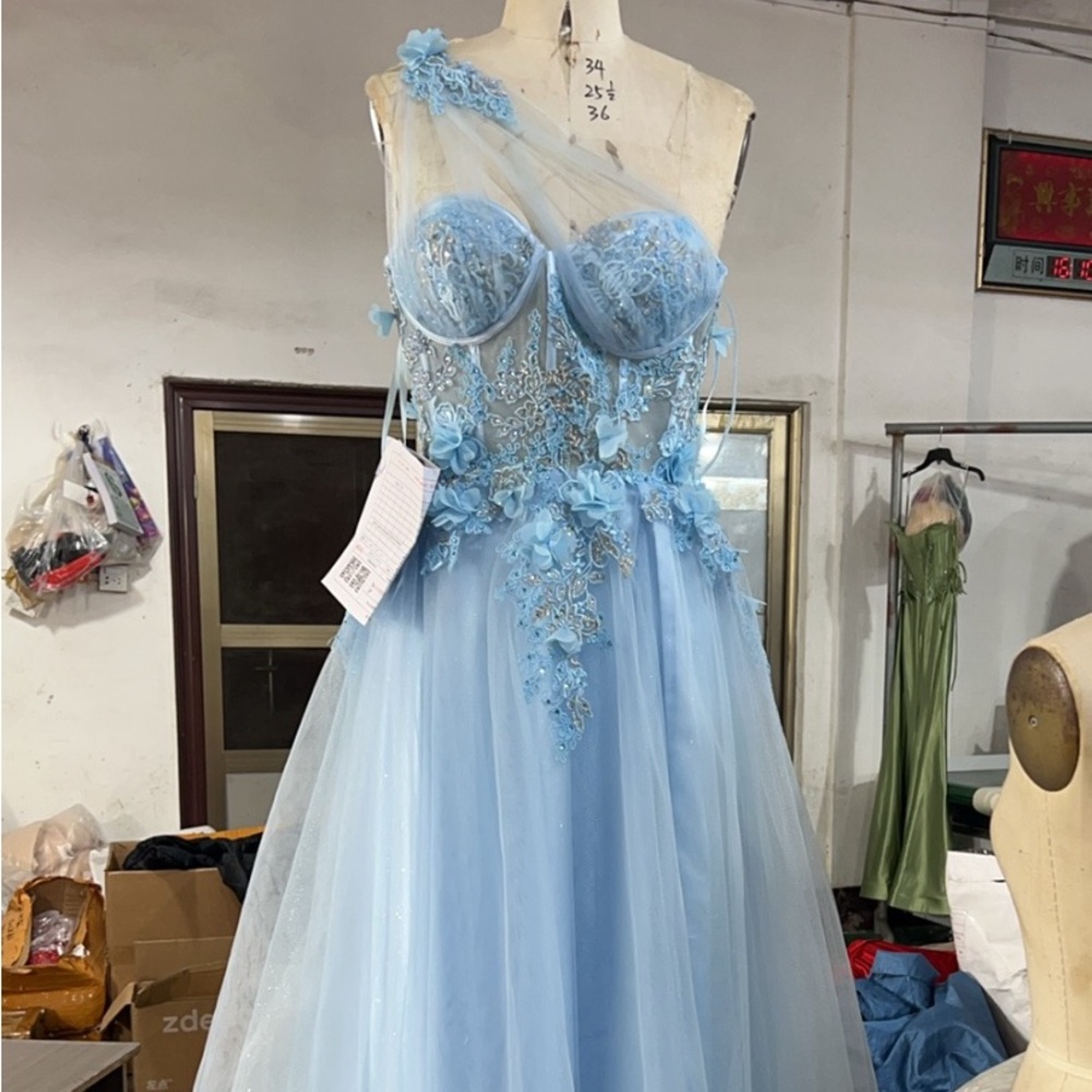 Elegant Blue Prom Dress